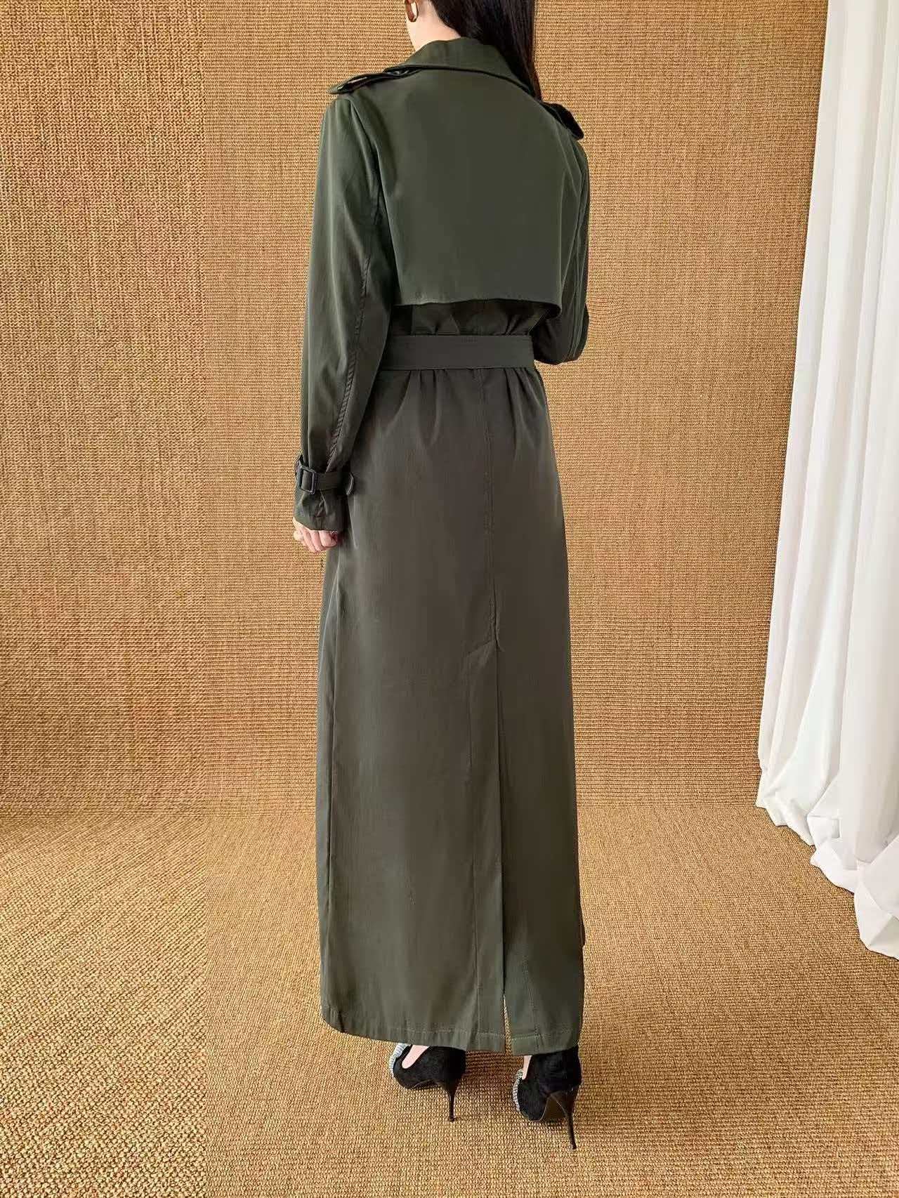 Full Length Belted Trench Coat (L-241033)