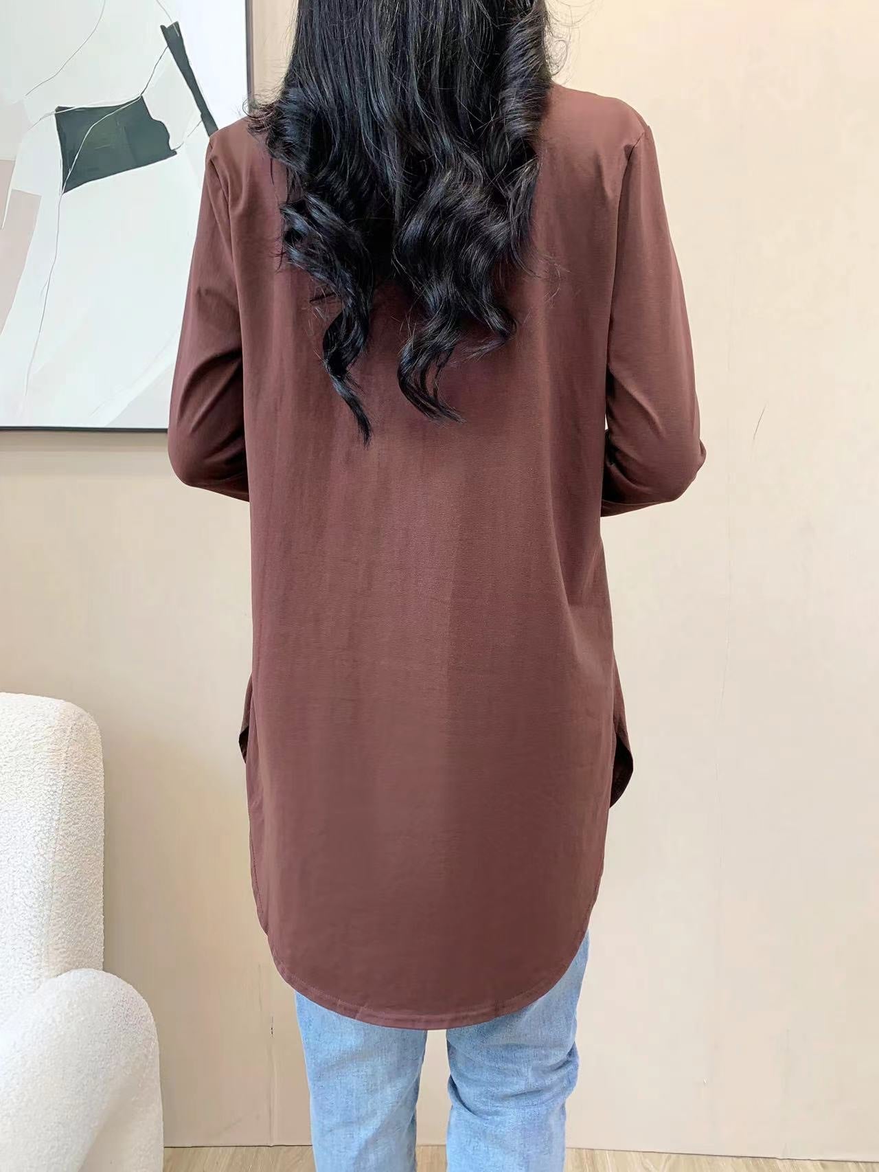 Drop Shoulder Long Sleeve Shirt