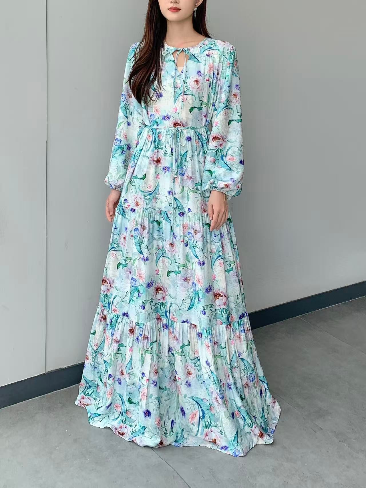 Floral Long Dress – JOANNE CLOTHING