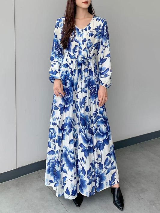 Large Floral Dress with Pockets