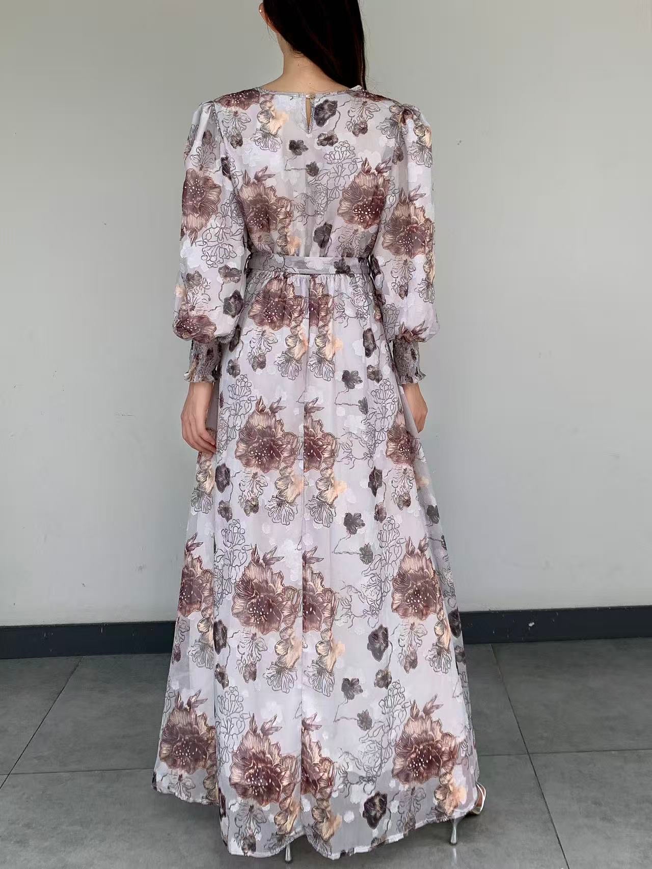 Bohemian Floral Chiffon Maxi Dress