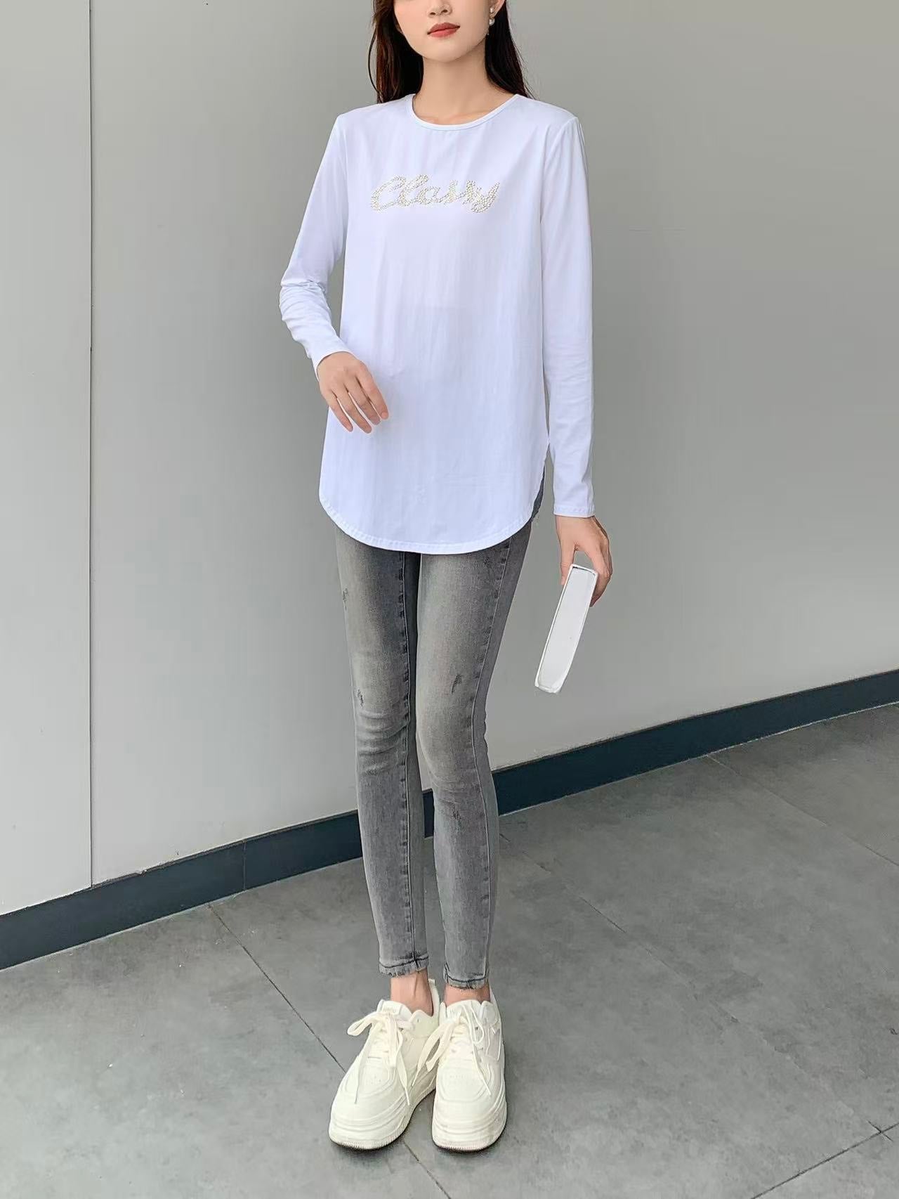 Casual Cotton Long Sleeve Top