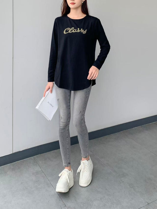 Casual Cotton Long Sleeve Top