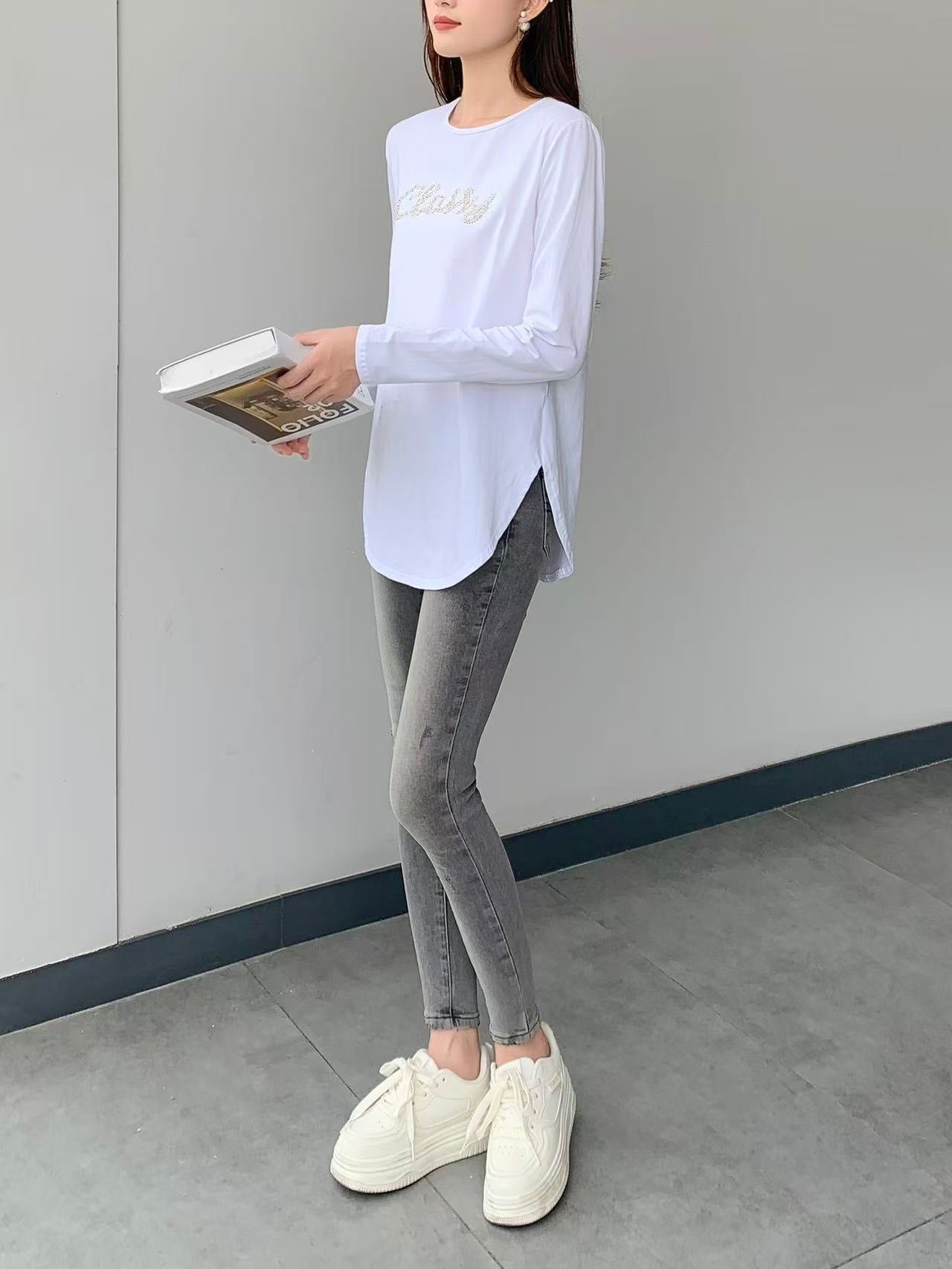 Casual Cotton Long Sleeve Top