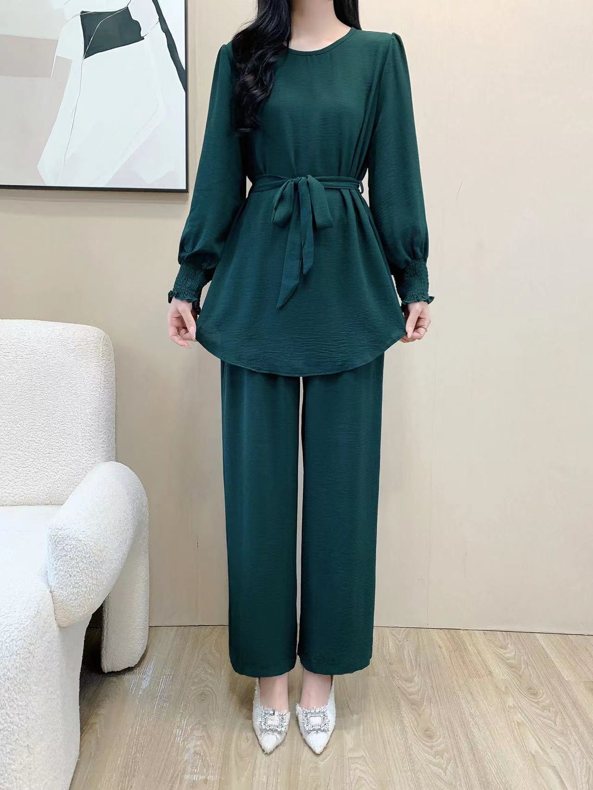 Long Sleeve Top (L-24001) & Pants (L-6810B)