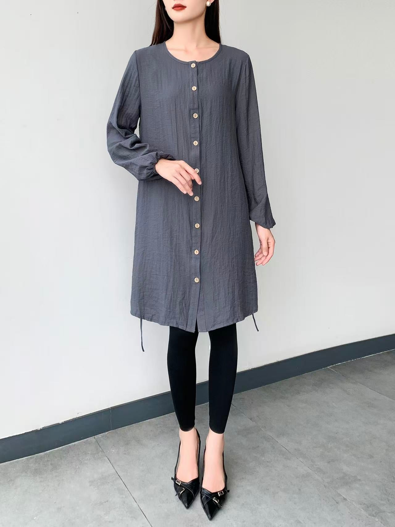 Paisley Long Sleeve Knee Dress