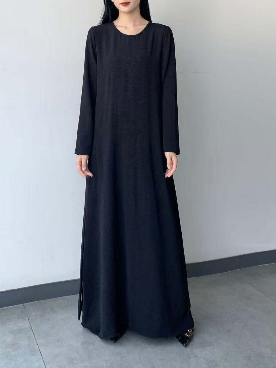 Long Sleeve Belted Maxi Dress