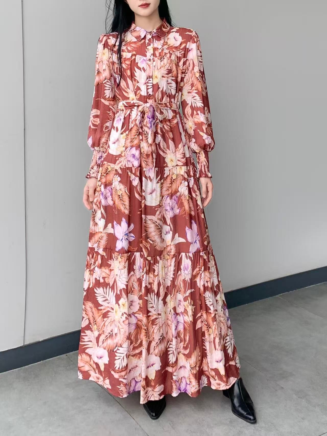 Floral Print Maxi Dress