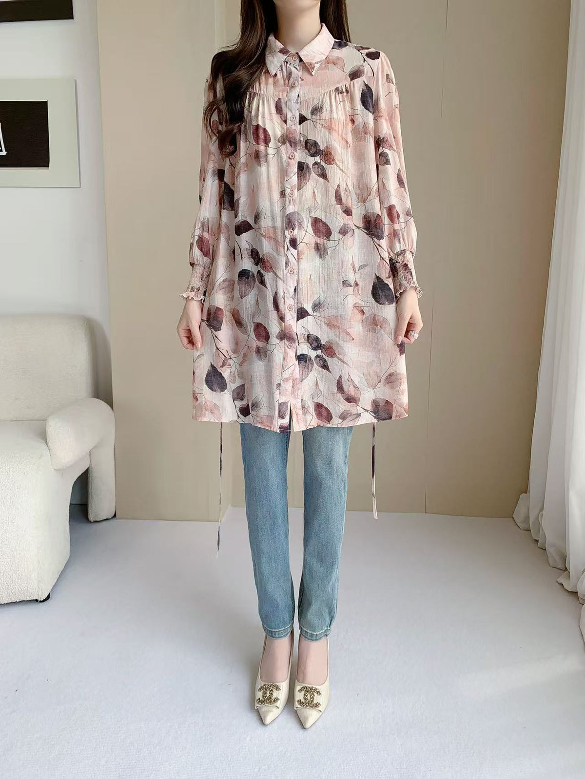 Sharp Shoulder Knee Dress