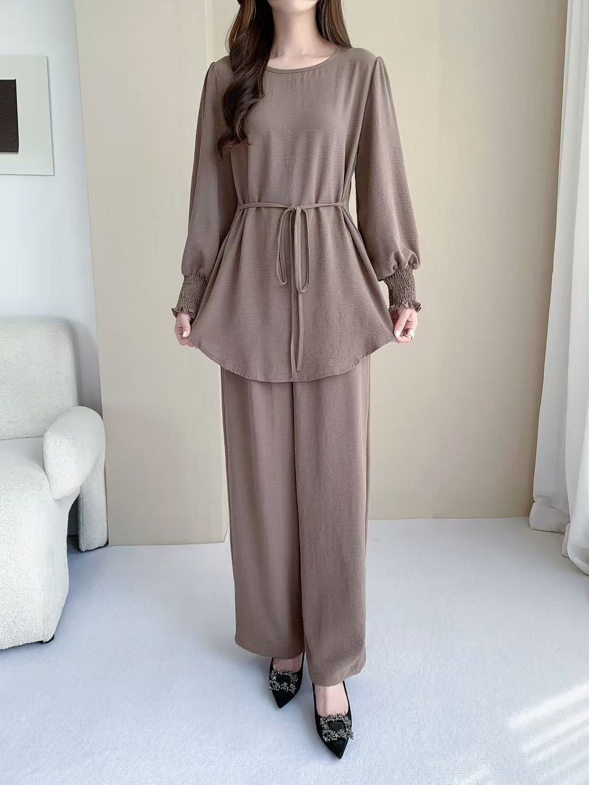 Long Sleeve Top (L-24001) & Pants (L-6810B)