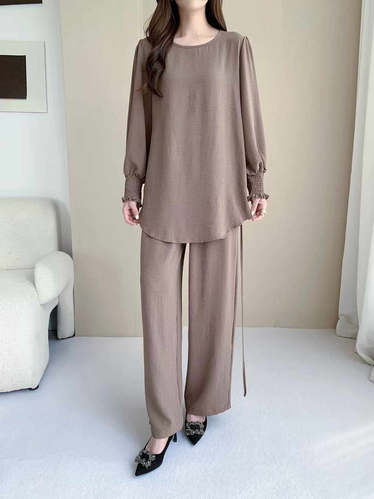 Long Sleeve Top (L-24001) & Pants (L-6810B)