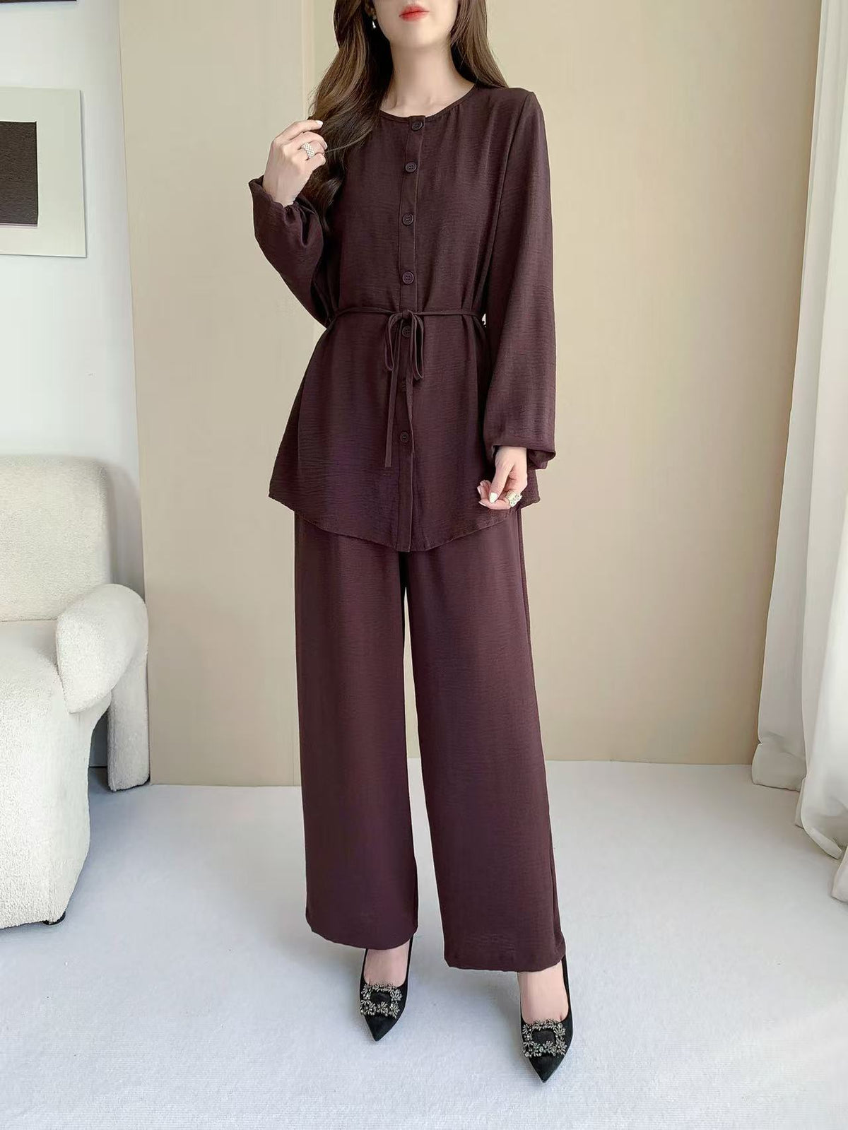 Baggy Long Sleeve Top ( L-24000) &Pant (L-6810B)