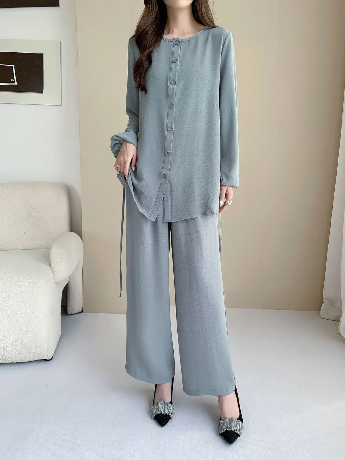 Baggy Long Sleeve Top ( L-24000) &Pant (L-6810B)