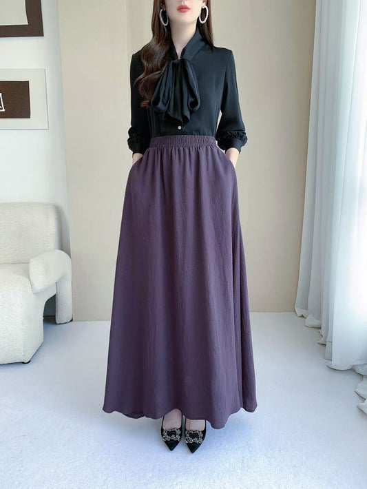 A-Line Maxi Skirt (L-2312-1)