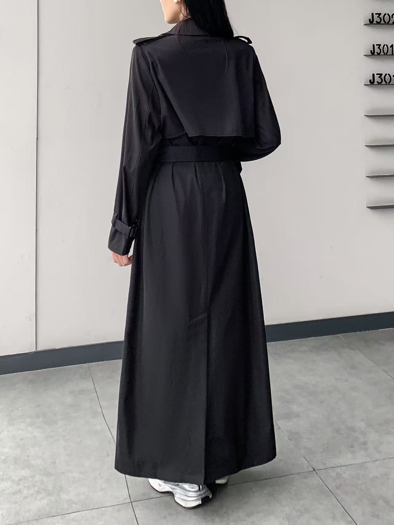Full Length Belted Trench Coat (L-241033)