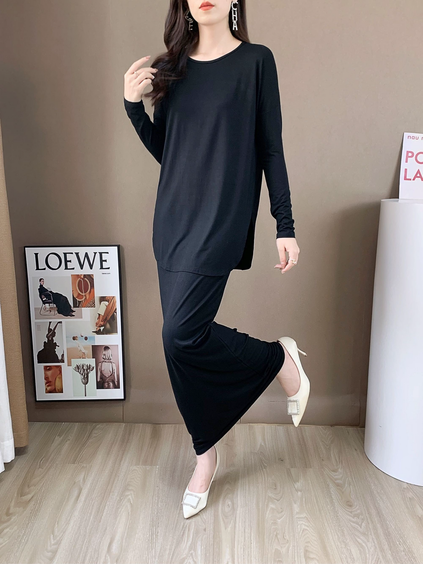 Mid-Length Long Sleeve Top (L-1806-4 )
