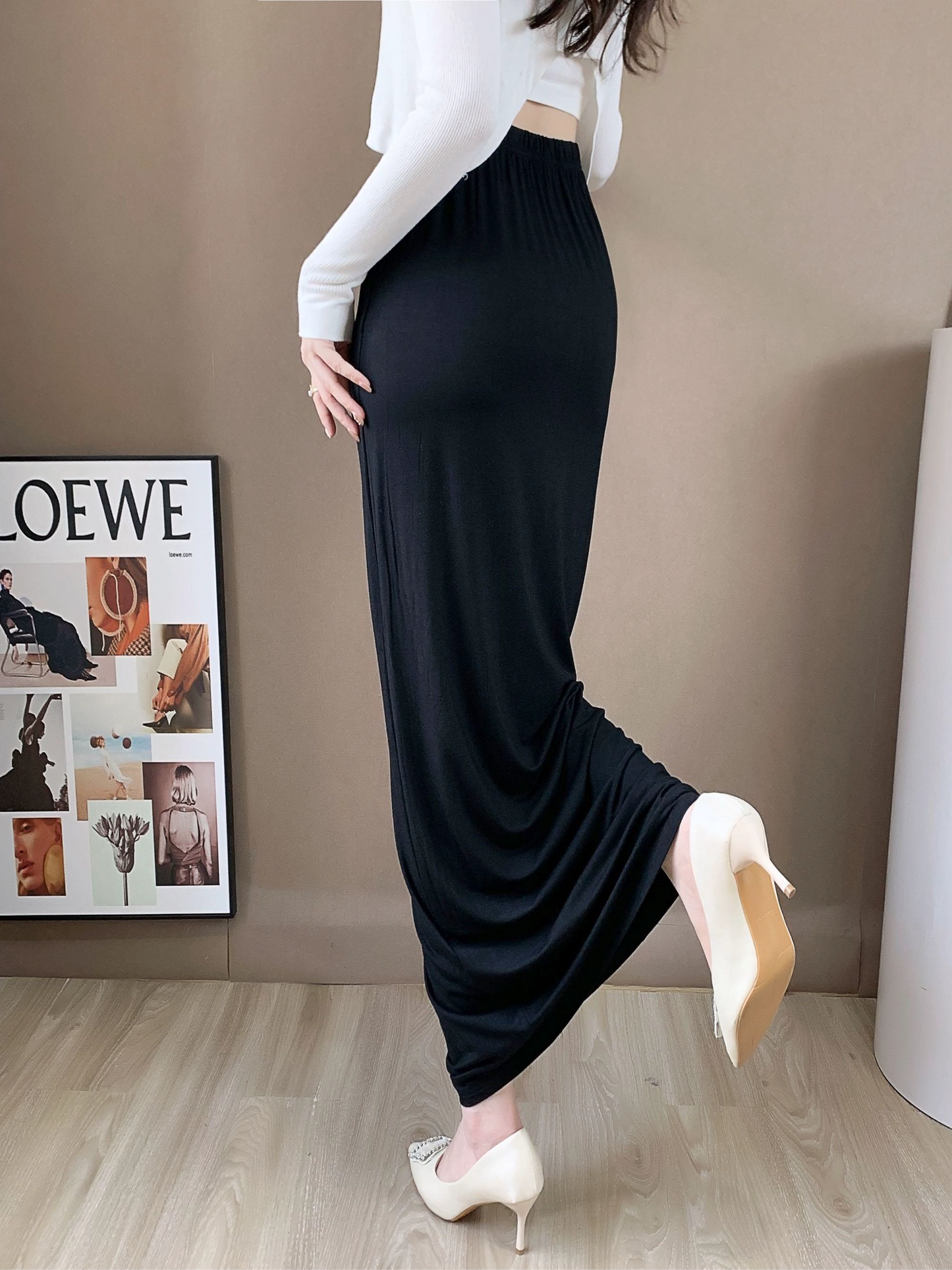 High Waisted Pencil Skirt